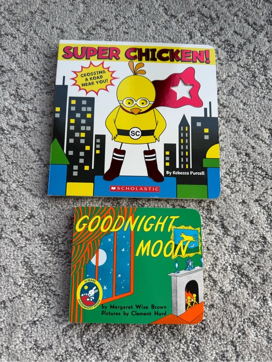 Scholastic Other - Super Chicken and Orange Goodnight Moon Board Book Bundle